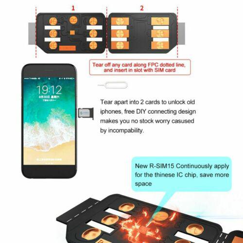 Universal R-SIM15 SIM Nano Unlock Card Case Holder with R-SIM Dongle Upgrade Program for IOS13