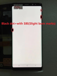 Original AMOLED with frame for Samsung Galaxy NOTE 8 LCD  N950A N950U N950F N950V display touch screen assembly with Black dots
