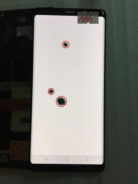 Original AMOLED with frame for Samsung Galaxy NOTE 8 LCD  N950A N950U N950F N950V display touch screen assembly with Black dots