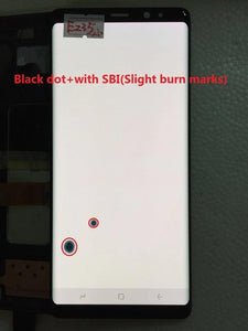 Original AMOLED with frame for Samsung Galaxy NOTE 8 LCD  N950A N950U N950F N950V display touch screen assembly with Black dots