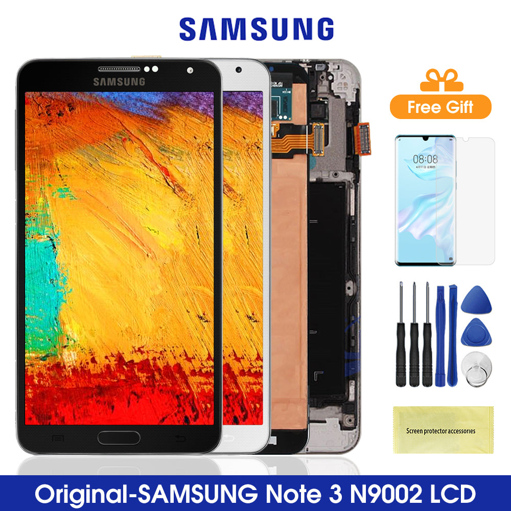 Note 3 N9005 LCD For Samsung Galaxy Note 3 LCD Display With Touch Screen Digitizer For Samsung N9005 N900A Adjust Brightness lcd