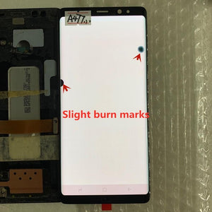 Original AMOLED with frame for Samsung Galaxy NOTE 8 LCD  N950A N950U N950F N950V display touch screen assembly with Black dots